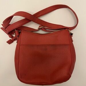 Rose Leather Crossbody Bag